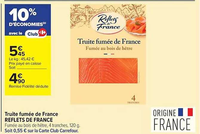 Truite fumée de France