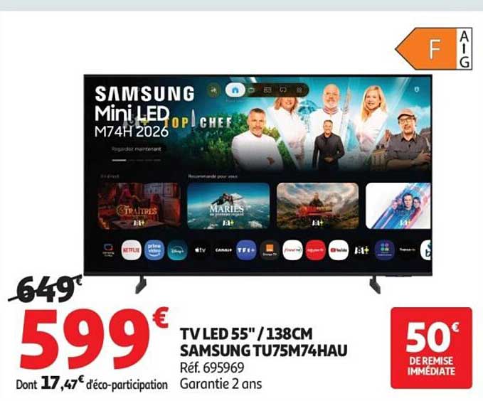 TV LED 55" / 138CM SAMSUNG TU75M74HAU