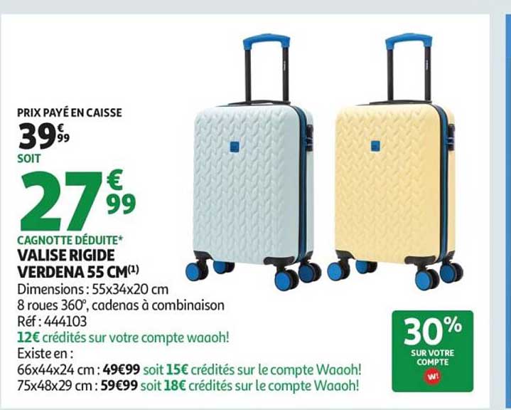 VALISE RIGIDE VERDENA 55 CM