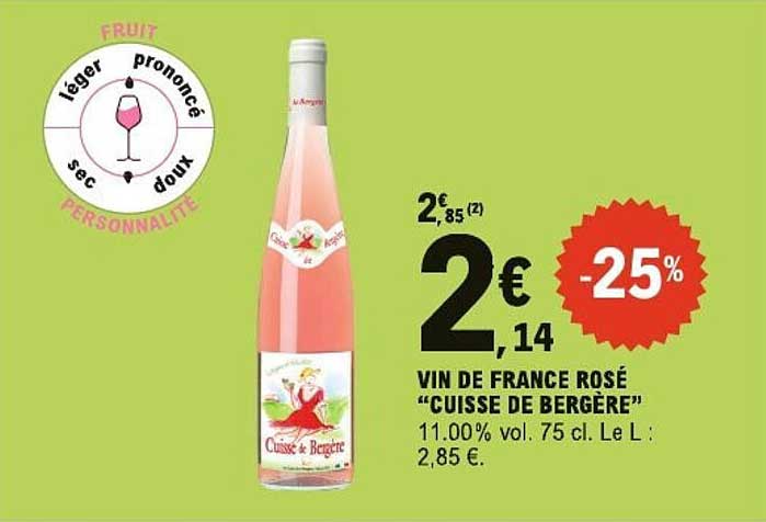 VIN DE FRANCE ROSÉ “CUISSE DE BERGÈRE”