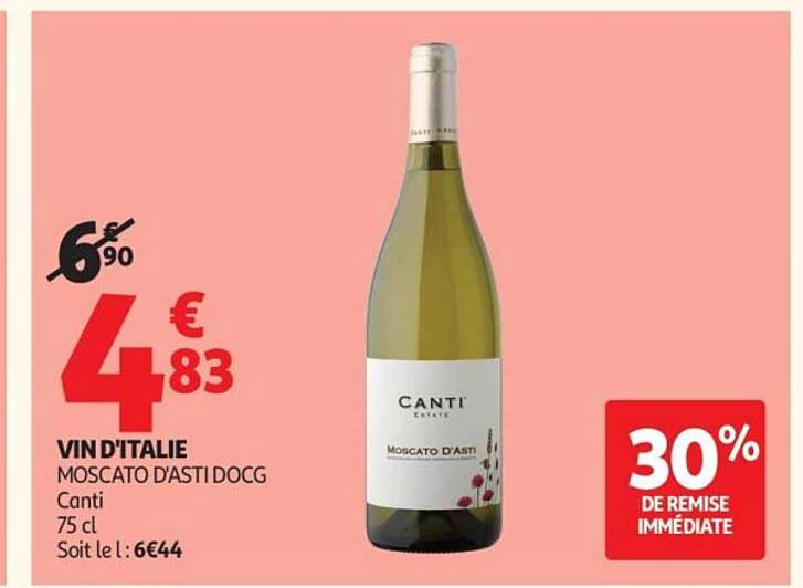 VIN D'ITALIE MOSCATO D'ASTI DOCG Canti 75 cl