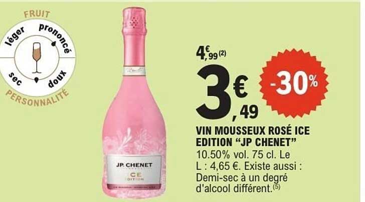 VIN MOUSSEUX ROSÉ ICE EDITION “JP CHENET”