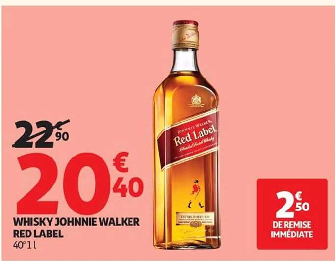 WHISKY JOHNNIE WALKER RED LABEL 40° 1 l