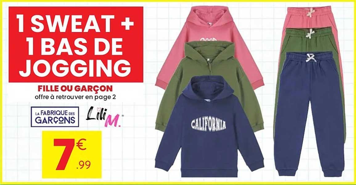 1 SWEAT + 1 BAS DE JOGGING