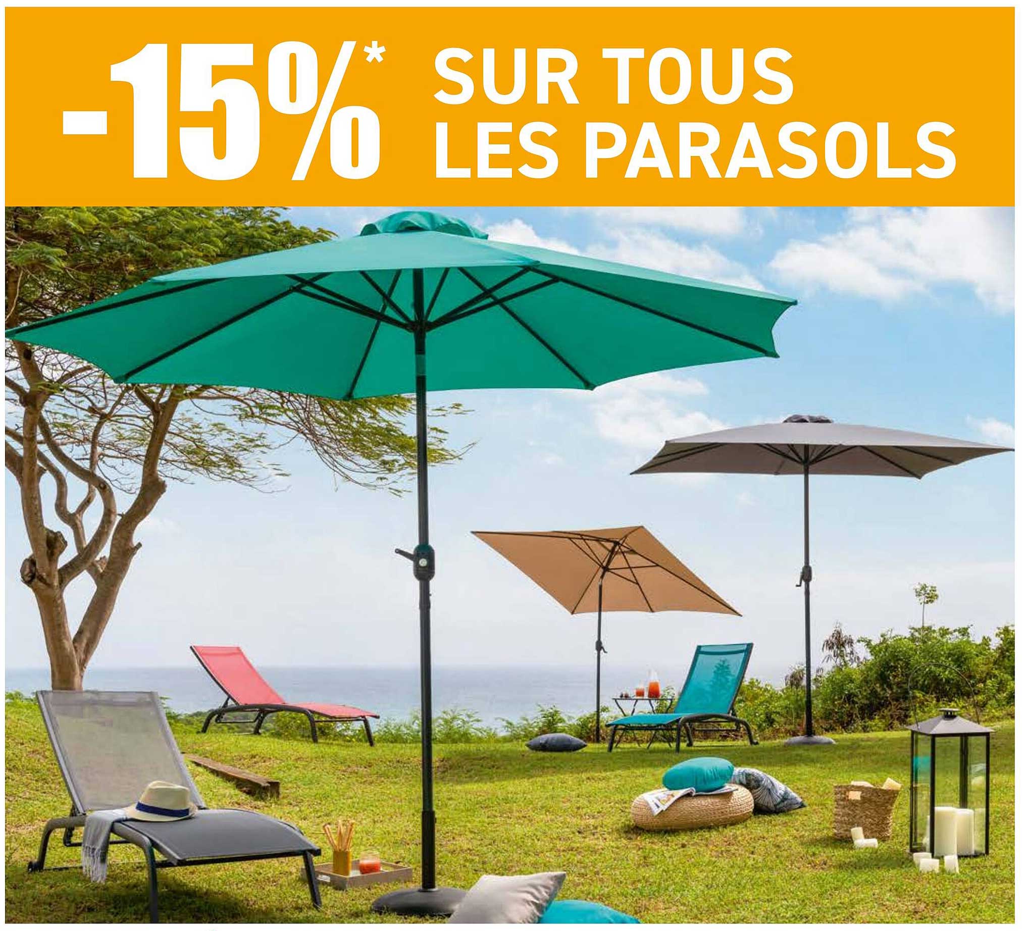 -15% SUR TOUS LES PARASOLS