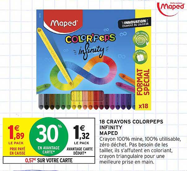 18 CRAYONS COLORPEPS INFINITY MAPED