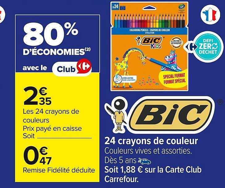 24 crayons de couleur