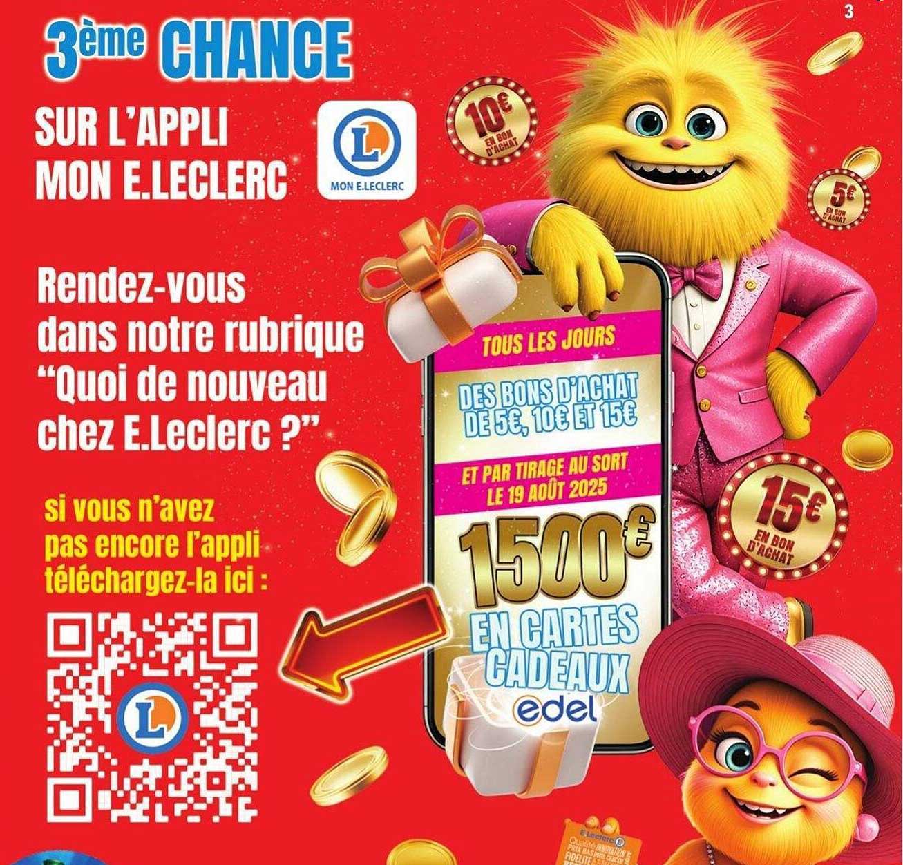 3ème CHANCE SUR L’APPLI MON E.LECLERC