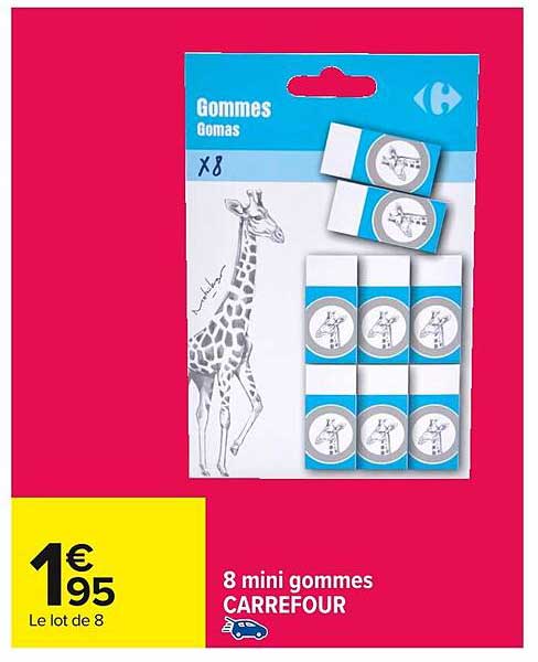 8 mini gommes