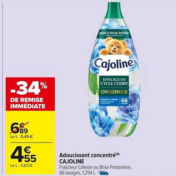 Adoucissant concentré Cajoline