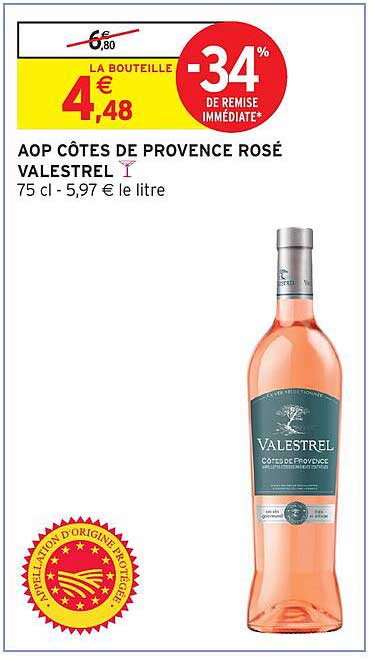 AOP CÔTES DE PROVENCE ROSÉ VALESTREL