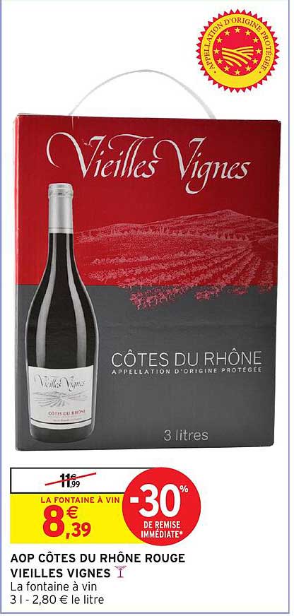AOP CÔTES DU RHÔNE ROUGE VIEILLES VIGNES