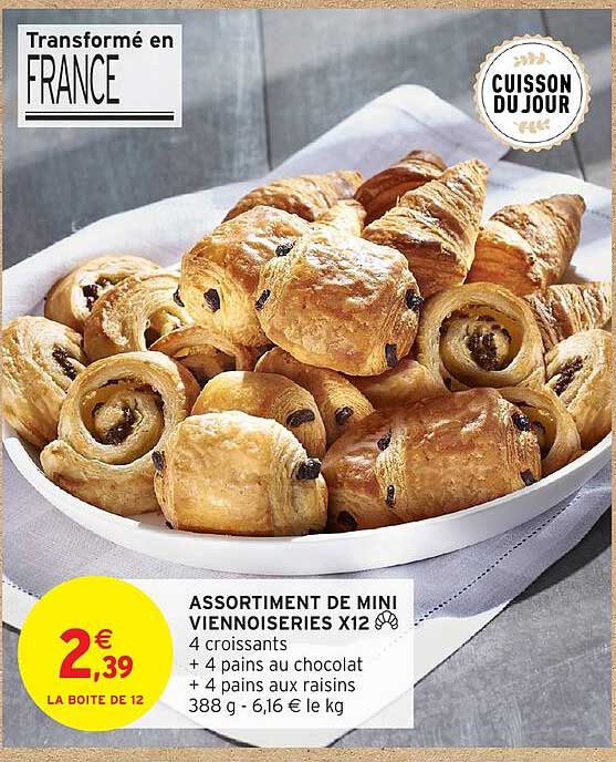 ASSORTIMENT DE MINI VIENNOISERIES X12
