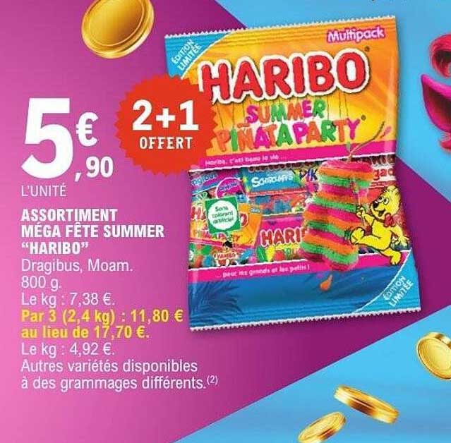 ASSORTIMENT MÉGA FÊTE SUMMER "HARIBO"