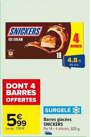 Barres glacées SNICKERS