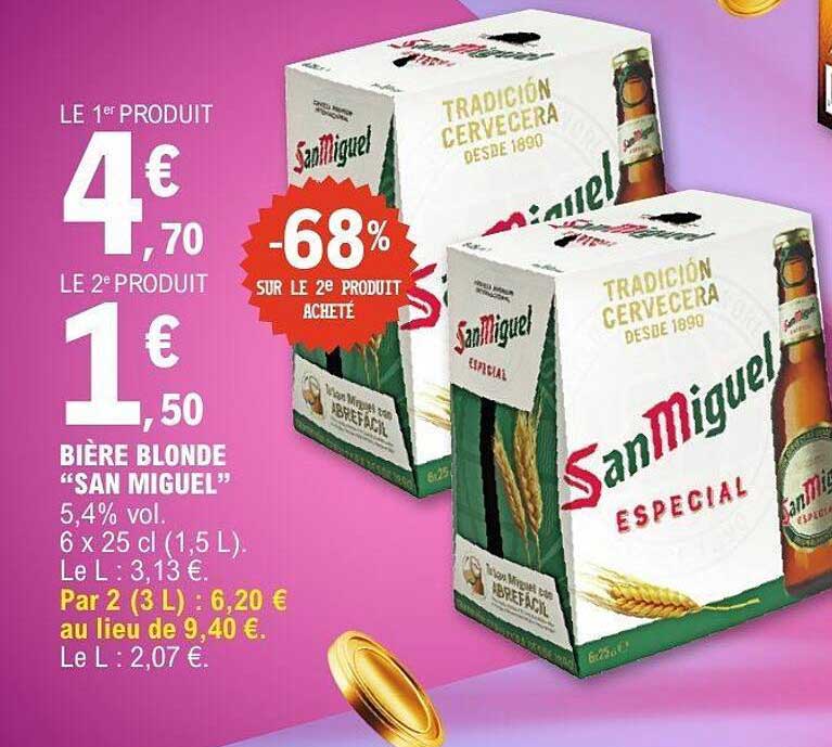 BIÈRE BLONDE "SAN MIGUEL"