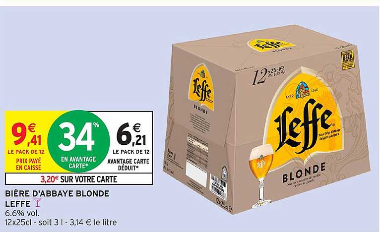 BIÈRE D'ABBAYE BLONDE LEFFE