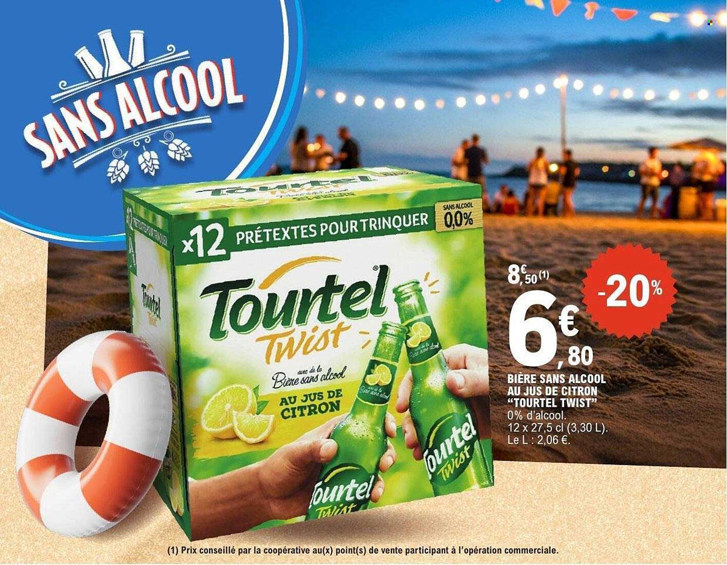 BIÈRE SANS ALCOOL AU JUS DE CITRON "TOURTEL TWIST"