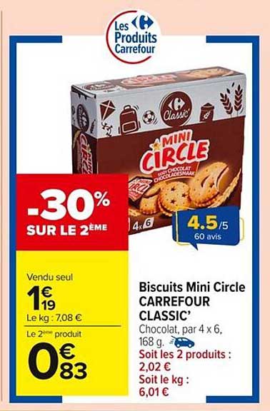 Biscuits Mini Circle CARREFOUR CLASSIC’