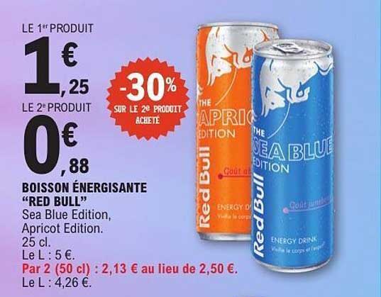 BOISSON ÉNERGISANTE “RED BULL”