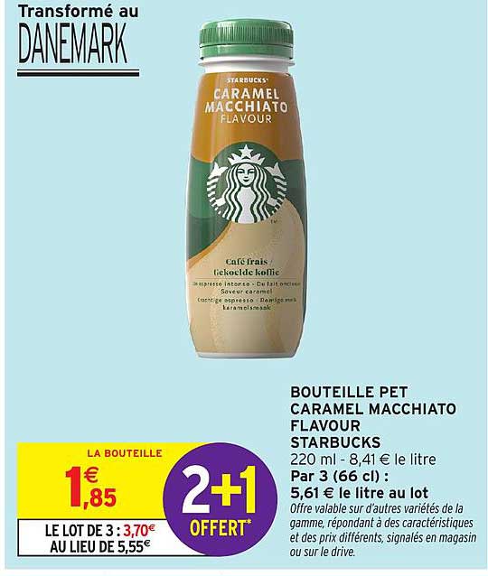 BOUTEILLE PET CARAMEL MACCHIATO FLAVOUR STARBUCKS