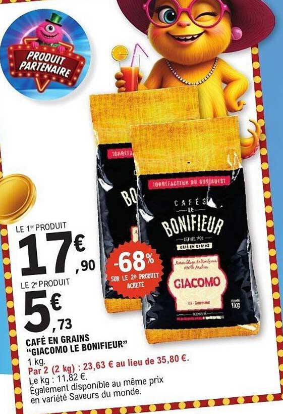 CAFÉ EN GRAINS "GIACOMO LE BONIFIEUR"