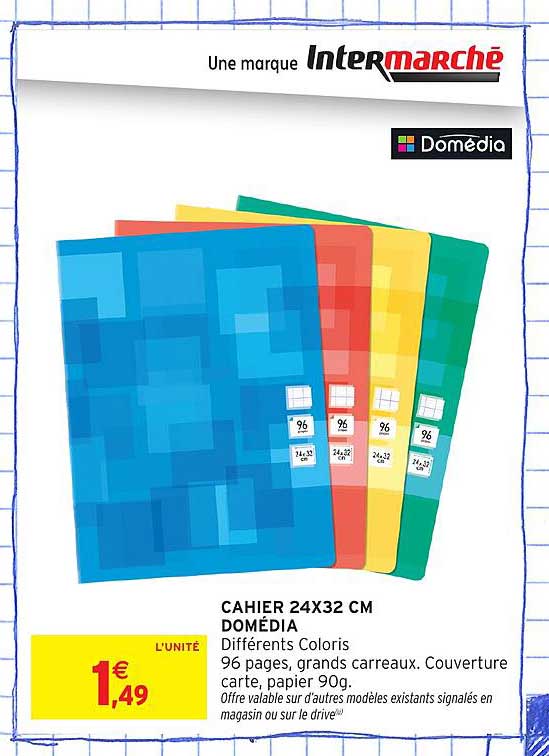 CAHIER 24X32 CM DOMÉDIA