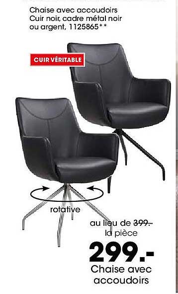 Chaise avec accoudoirs