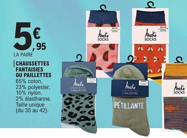 CHAUSSETTES FANTASIES OU PAILLETTES