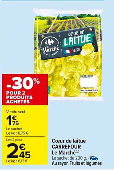 Coeur de laitue CARREFOUR
