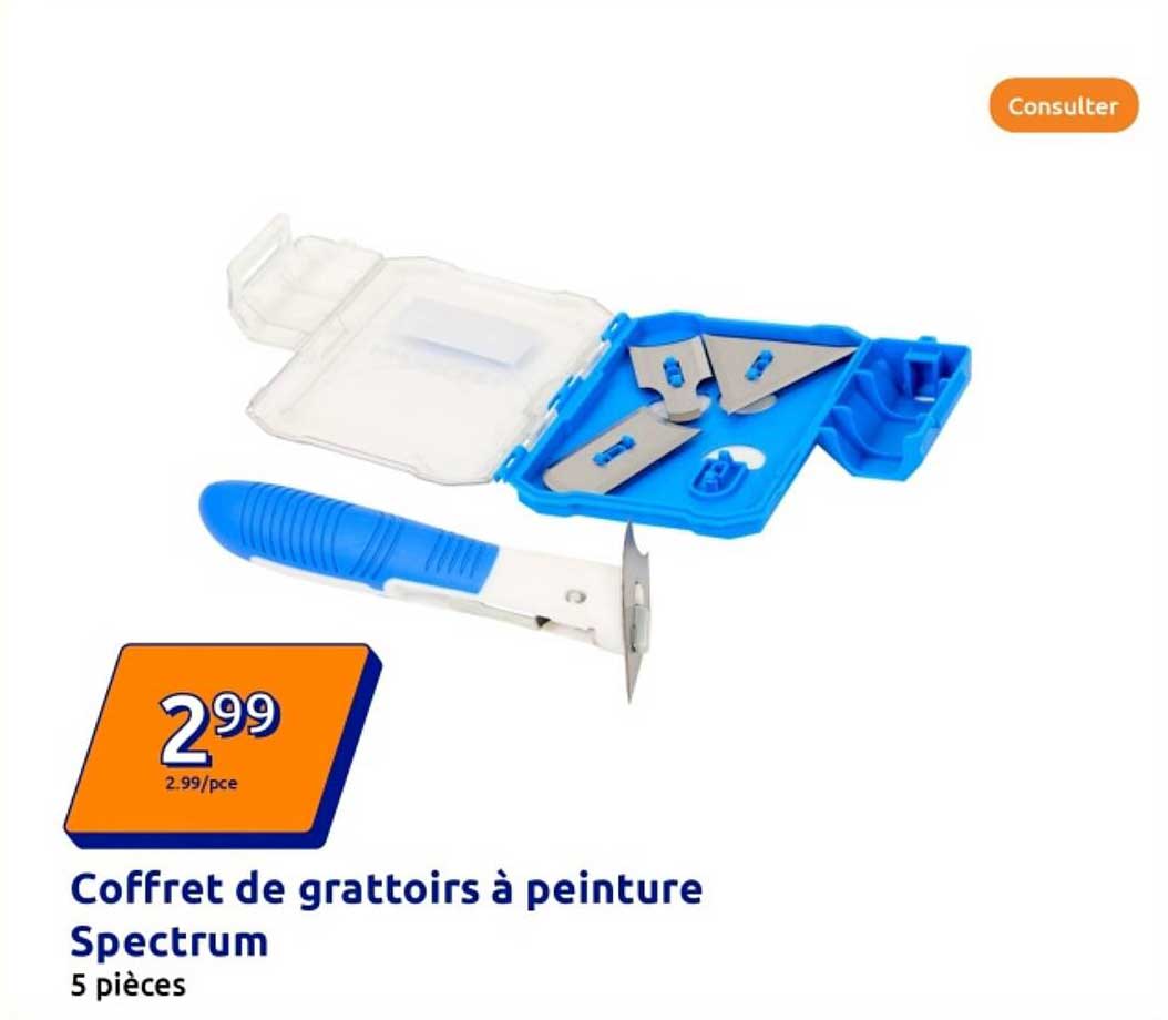 Coffret de grattoirs à peinture Spectrum