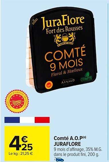 Comté A.O.P JuraFlore 9 mois
