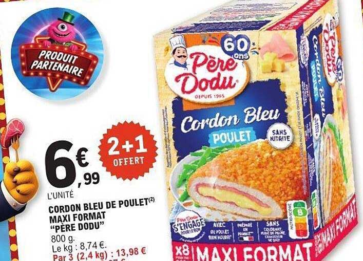 Cordon Bleu de Poulet Maxi Format "Père Dodu"