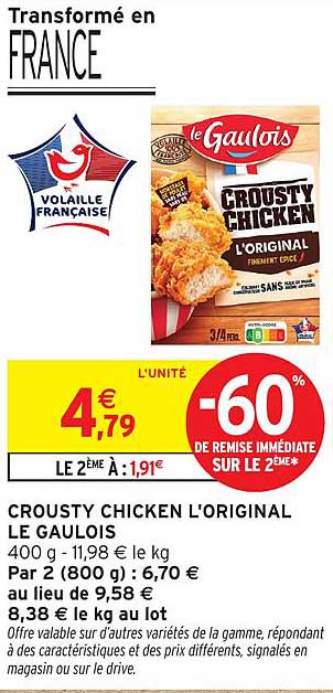 CROUSTY CHICKEN L'ORIGINAL LE GAULOIS