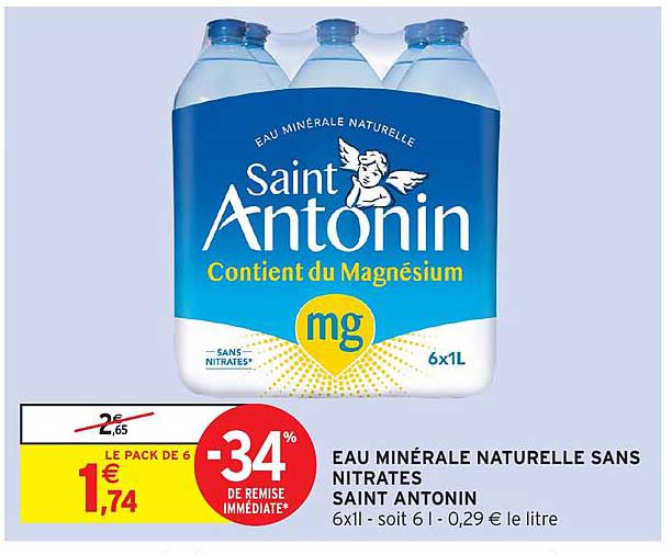 EAU MINÉRALE NATURELLE SANS NITRATES SAINT ANTONIN