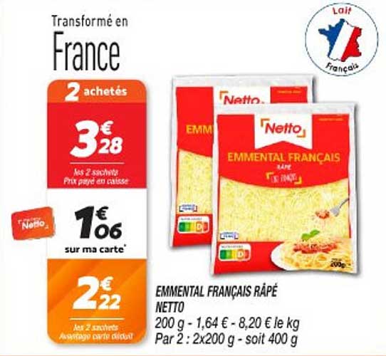EMMENTAL FRANÇAIS RÂPÉ NETTO
