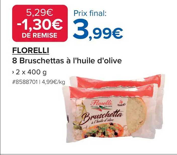 FLorelli 8 Bruschettas à l'huile d'olive