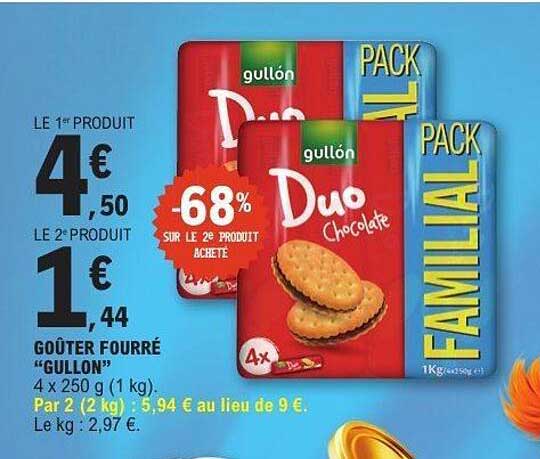 GOÛTER FOURRÉ “GULLÓN”