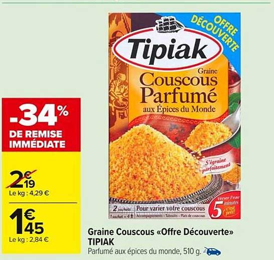 Graine Couscous "Offre Découverte" TIPIAK