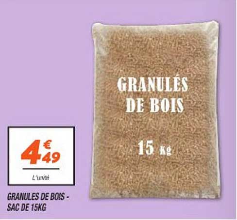GRANULÉS DE BOIS - SAC DE 15KG