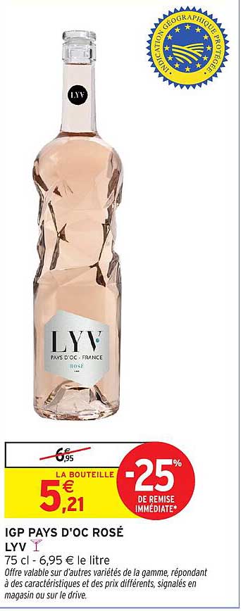 IGP PAYS D'OC ROSÉ LYV'