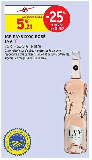 IGP PAYS D'OC ROSÉ LYV