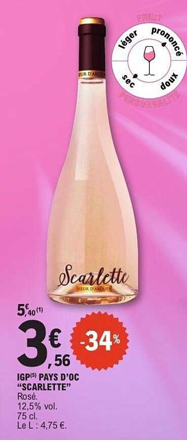 IGP PAYS D'OC "SCARLETTE" Rosé