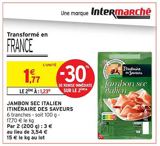 JAMBON SEC ITALIEN ITINÉRAIRE DES SAVEURS