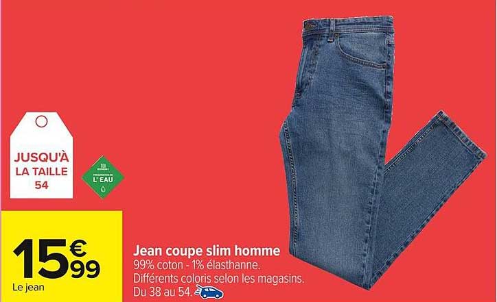 Jean coupe slim homme