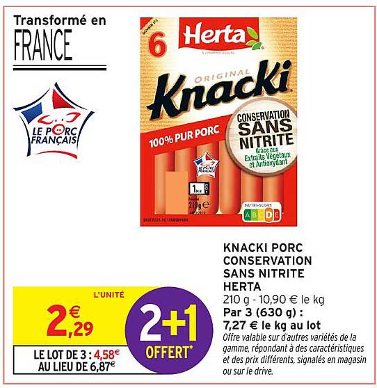 KNACKI PORC CONSERVATION SANS NITRITE HERTA