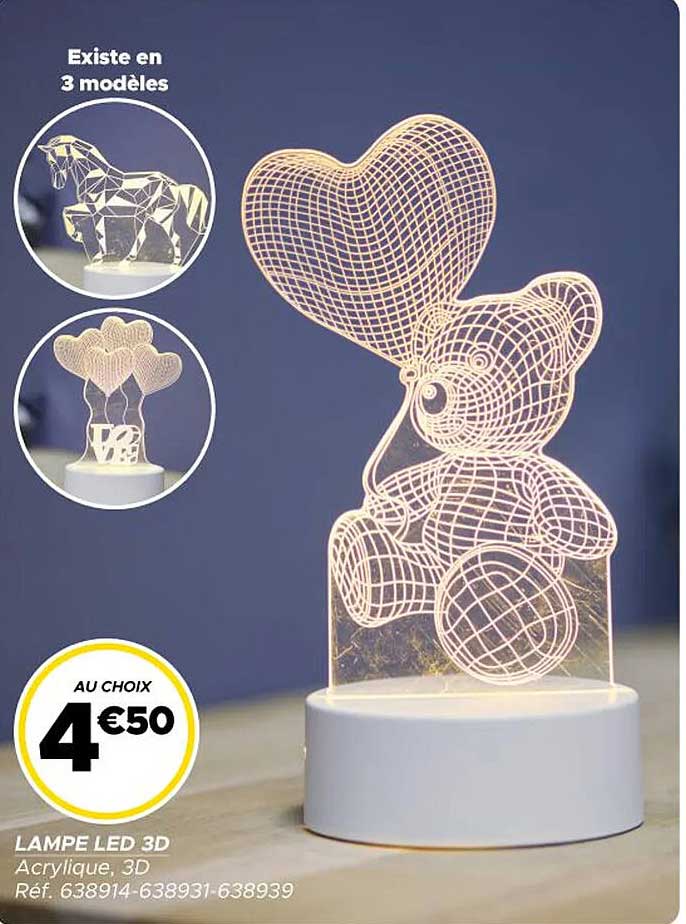 LAMPE LED 3D