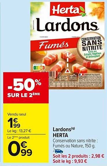 Lardons HERTA Fumés