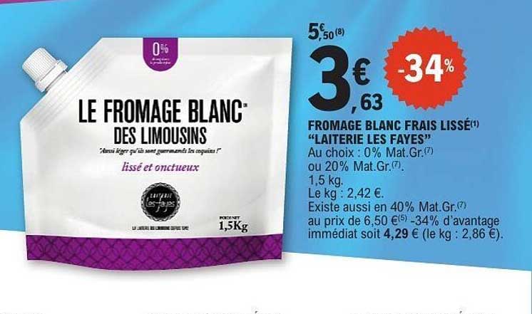 LE FROMAGE BLANC DES LIMOSINS