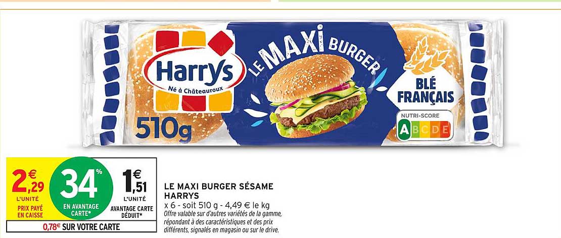 LE MAXI BURGER SÉSAME HARRYS